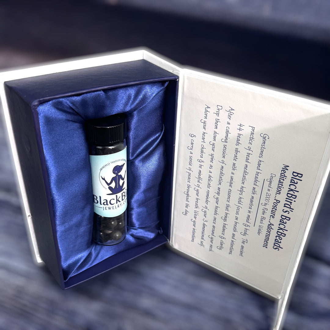 Silver Obsidian BackBeads