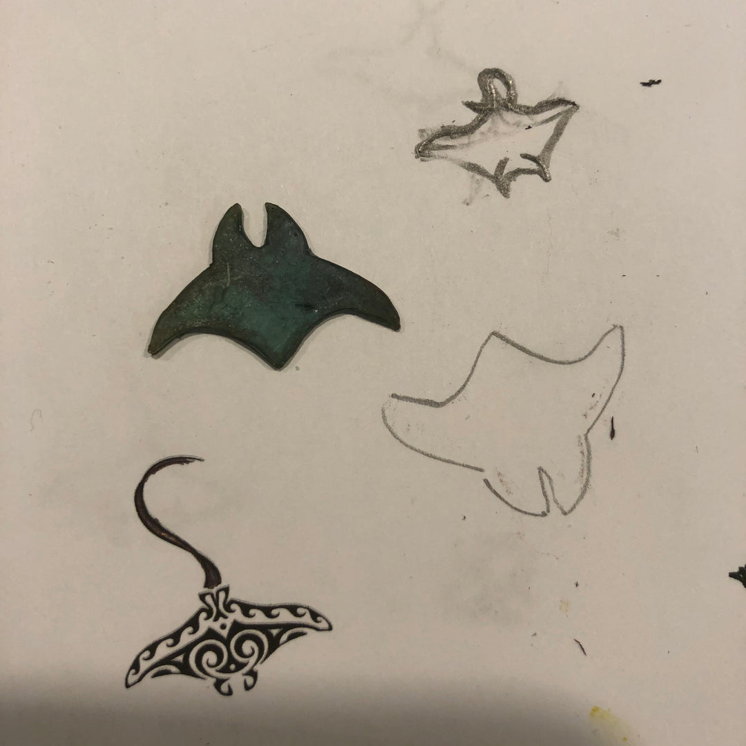 rays drawn on a sketch book