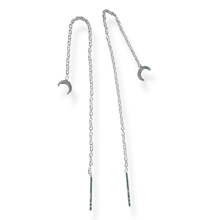 Tiny Crescent moon threaders