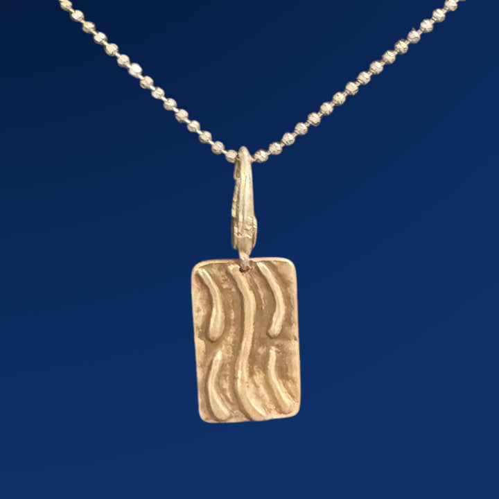 silver tao water charm on chain