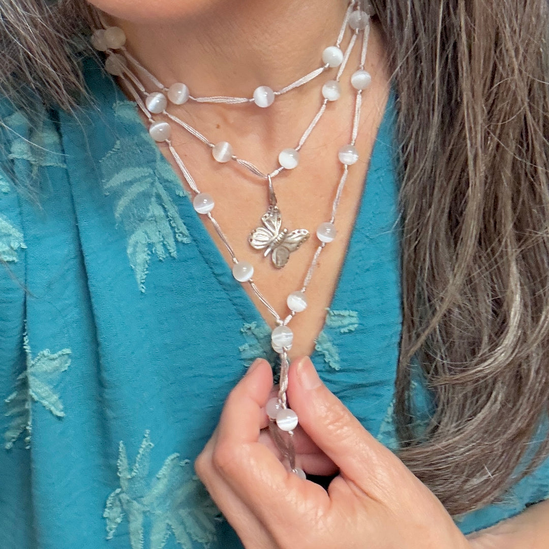 Selenite BackBeads