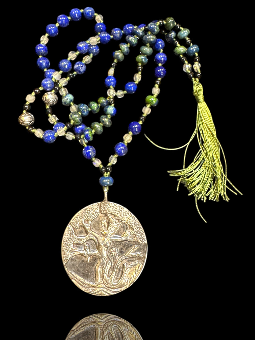Sodalite Tree of life mala necklace 