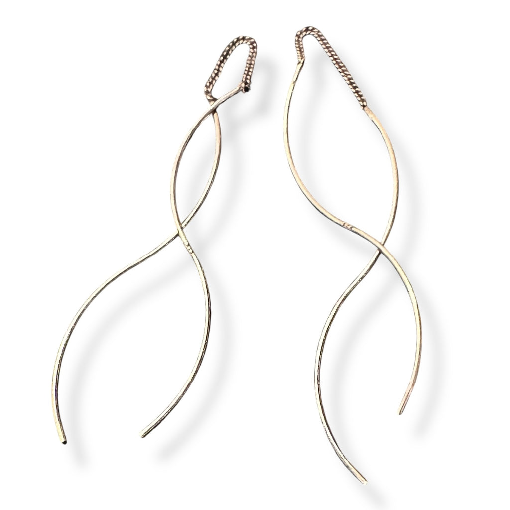 Cartilage Earrings Helix Threader Earrings Cuff Earrings Platinum Threader Earrings Berricle Sterling Silver Ear Cuff  Helix Cartilage Earrings For Unisex